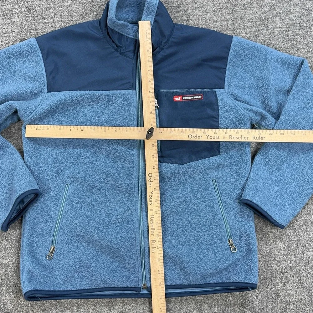 Southern Marsh FieldTec Jacket Mens XS Blue Fleece Full Zip Chest Pocket